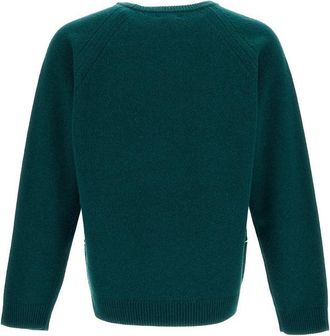 J.W.Anderson Wavy-Stitch Wool Sweater - Green