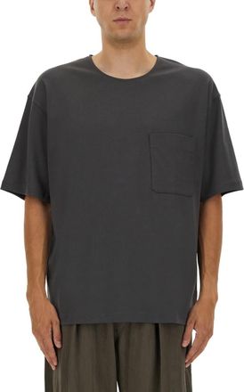 Christophe Lemaire Grey Solid Crew Neck T-Shirt