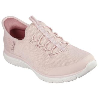 Skechers Womens Virtue Glow Slip-On Sneakers, Rose Mesh, 6.5 UK