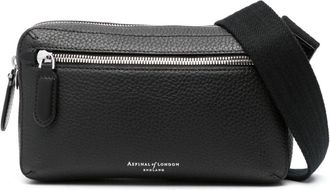 Aspinal of London Reporter Compact leather crossbody bag - men - Calf Leather - One Size - Black