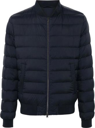 Herno Down Jacket - Heren - Gewatteerde jassen - Blauw - L - Leer - Jassen