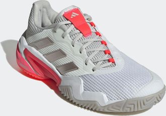 adidas Tennisschuh ADIDAS PERFORMANCE BARRICADE 13, Damen, Gr. 40,5, bunt (cloud wei&szlig;, champagne metallic, lucid rot), Synthetik, Textil, Schuhe Tennisschuh,