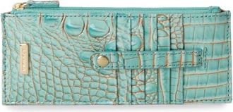 Brahmin Croc Embossed Leather Credit Card Wallet in Waterfall at Nordstrom