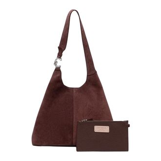 Coccinelle Tassen, Dames, Bruin, ONE Size, Leer, C-Easy Suede Tote