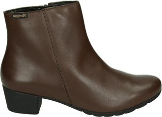 Mephisto Iola Enkelboot - Dames - Laarzen met Hak - Bruin - 37 1/2 EU - Leer - Schoenen