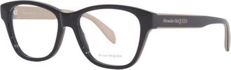 Alexander McQueen Mens Black Square Eyeglass Frames AM0306O 004