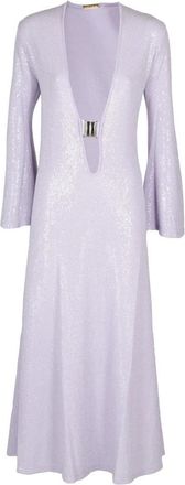 Dodo Bar Or Stijlvolle Jullie Jurk - Dames - Casual kleedjes - Paars - M - Nylon - Kleedjes