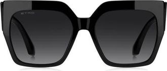 Etro 57mm Square Sunglasses in Black/Dark Grey Sf at Nordstrom