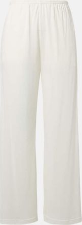 Toteme Pantaloni regular in cotone e seta