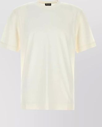 Ermenegildo Zegna cotton silk crew neck short sleeve t shirt