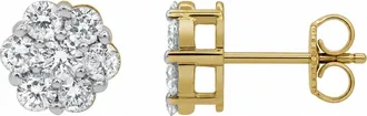 LuvMyJewelry Iconic 14K Yellow Gold Diamond Earrings - 0.73ct. at Nordstrom