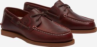 Timberland Womens Loafers Classic Boat Leather Bordeaux