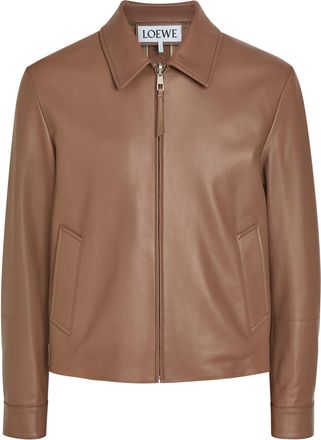 Loewe Nappa Leather Jacket - Taupe - 52 (IT52 / XL)