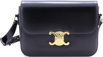 Celine Triomphe Shoulder Bag Smooth Calfskin Medium crossbody bag - Zwart