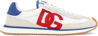 Dolce & Gabbana Witte Sneakers met Rode Details - Heren - Sneakers - Veelkleurig - 45 EU - Schoenen