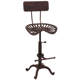 Hhg Hhg - Taburete De Bar 974, Silla De Bar, Taburete De Mostrador, Regulable En Altura, Giratorio, Reposapi&eacute;s, Metal Industrial, Color Cobre