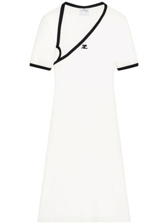Courr&egrave;ges Abito corto asimmetrico - Bianco