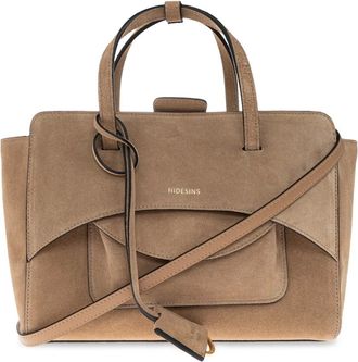 Hidesins Flap Medium Bag - Dames - Tassen - Beige - Maat: ONE Size Leer