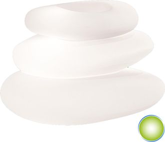 Monacis Macetero L&aacute;mpara Complemento De Decoraci&oacute;n De Resina 75x62x47 Cm Mod. Eden Pot Bright Luz Verde