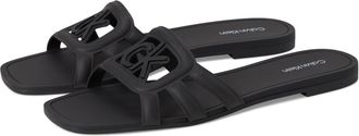 Calvin Klein Womens Yoana Flat Sandal, Black 001, 5.5 UK