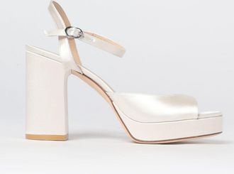 Stuart Weitzman Sandalo con plateau Kensington in raso