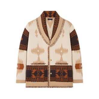 Alanui Icon Jacquard Fringed Cardigan