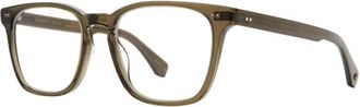 Garrett Leight Accessoires, unisex, Grijs, ONE Size, Leer, Stijlvolle Grijze Earvin Bril