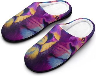 Generic Lion Couple Love Mens Slippers Comfortable And Non-slip Cotton Slipper Shoe for House