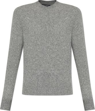 Dolce & Gabbana Trui met een ronde halslijn - Heren - Ronde hals truien - Grijs - L - Truien & Vesten
