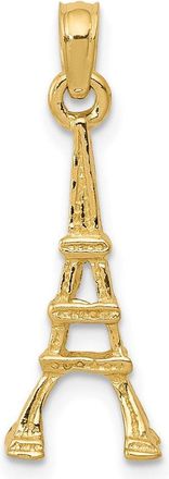 Diamond2Deal 14k Yellow Gold Eiffel Tower Pendant