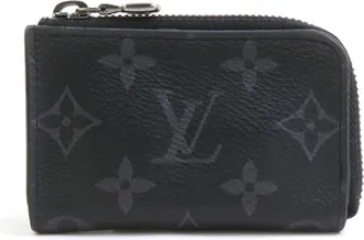 Louis Vuitton Black Gray Monogram Eclipse Monogram Eclipse Coin Purse/Coin Case (Pre-Owned)