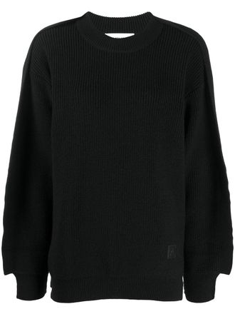 AMBUSH ribbed knit jumper - women - Wool - 1 - Black