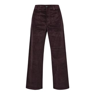 Department Five Wide Trousers, female, Brown, W26, Pantalone dritto in velluto