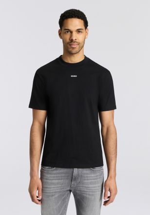HUGO BOSS T-Shirt HUGO, Herren, Gr. XXL, schwarz001, Single Jersey, Obermaterial: 100% Baumwolle, unifarben, relaxed fit normal, Rundhals, abgesteppte Kante, Sh