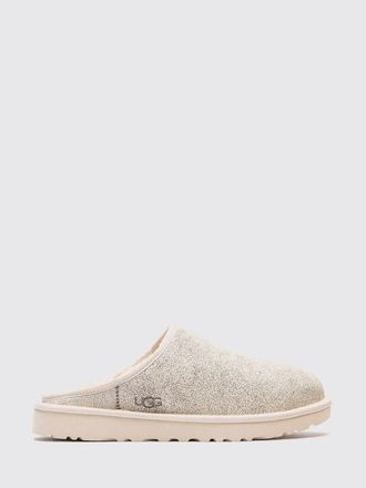 UGG Classic Crackle Leather and Shearling Clogs