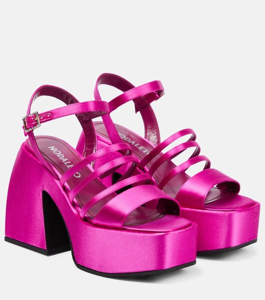 サンダル・ミュール Nodaleto Satin Pink Bulla Chibi Sandals Nodaleto Pink Satin Bulla Chibi Sandals In Multicolor | ModeSens