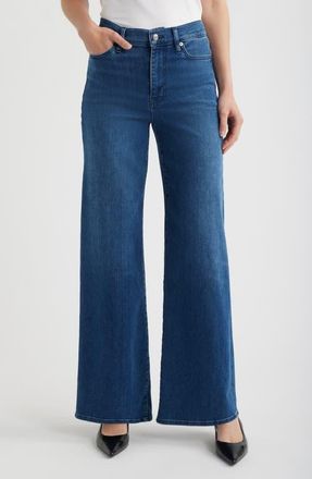 Frame Denim Le Slim Palazzo High Waist Wide Leg Jeans in Aubade at Nordstrom, Size 29