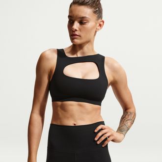 Nike Womens Zenvy Light-Support Lightly Lined Sports Bra in Black | IF0298-010