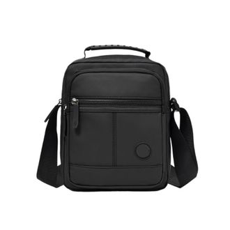 Generic Compatible For Mens Casual Shoulder Bag - Lightweight Nylon Crossbody(Black)