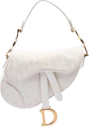 Dior Pre-owned Saddle Schoudertas - Dames - Vintage Schoudertas - Wit - ONE Size - Leer - Vintage