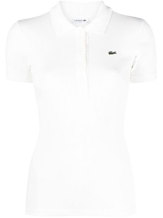 Lacoste Polo con applicazione logo - Bianco