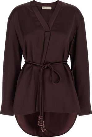 Tory Burch Bordeaux Viscose Womens Blouse