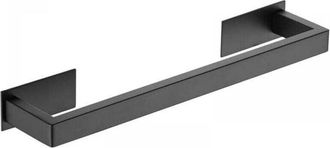 OEM Toallero Autoadhesivo De Acero Inoxidable Negro De 37 Cm Para Ba&ntilde;o, Con Barra De Dise&ntilde;o Cuadrado Sencillo