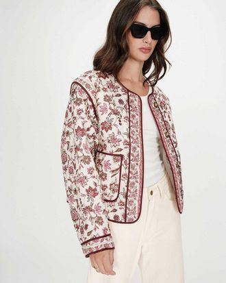 Grace & Mila Gewatteerd jasje met opdruk VAHINA