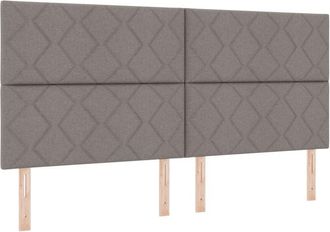 vidaXL Fabric Headboard Geometric with Headboard Taupe 200 cm Fabric Vidaxl
