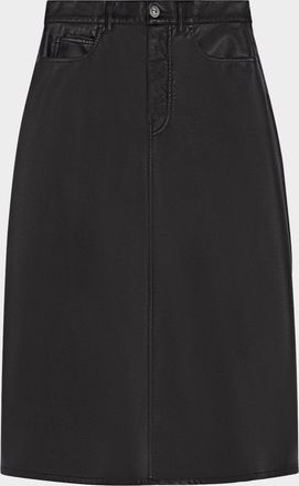 Max Mara Canga Coated A-Line Midi Skirt
