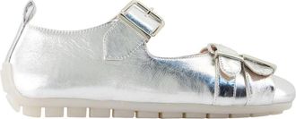 Simone Rocha Zilver Glitter Leren Ballerina Schoenen - Dames - Ballerinas - Grijs - 36 EU - Leer - Schoenen