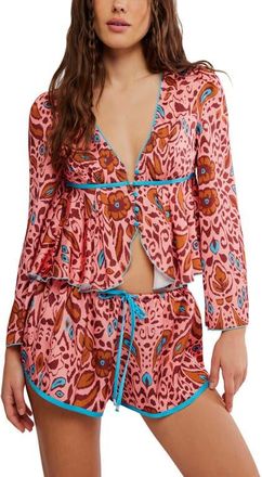Free People Bed to Brunch Lounge Set in Salmon Rose Combo at Nordstrom, Size X-Small