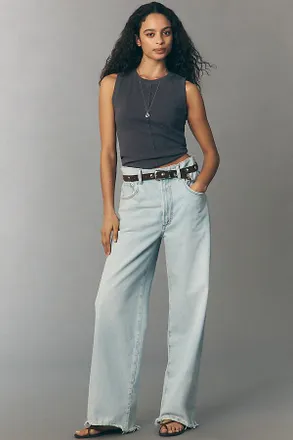 A Gold E Lyonne High-Rise Wide-Leg Jeans