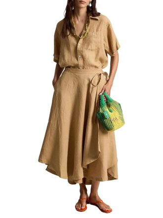 Ralph Lauren Patch Pocket Linen Shirt - Beige